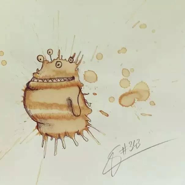Christmas gives you a thought-inspired idea to use coffee to make a painting design with unlimited creativity.