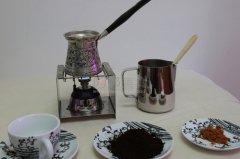The procedure of Turkish coffee pot the raw material of Turkish coffee pot to make coffee!