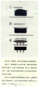 Diagram of pressing powder before espresso extraction