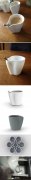 Earless coffee cup