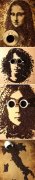 Paint with coffee beans