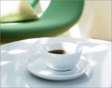 Exquisite coffee cups taste festive and mellow