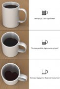 Show your love with a cup-a coffee cup with a heart-shaped bottom