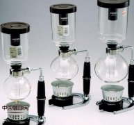 A variety of coffee utensils for making fine coffee.
