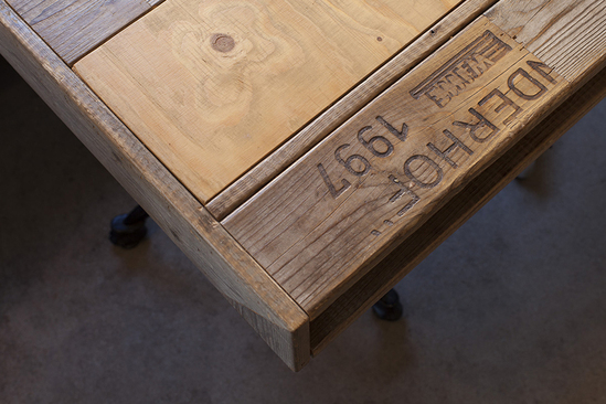 Interior Design of all-Organic Cafe using waste Furniture skillfully