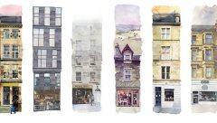 Watercolor Cafe Card Calendar from some of the best coffee shops in Sugara