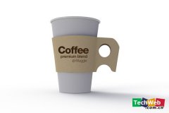 A coffee cup cover that keeps hot coffee from burning.