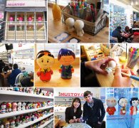 A cafe that can DIY ceramic dolls.